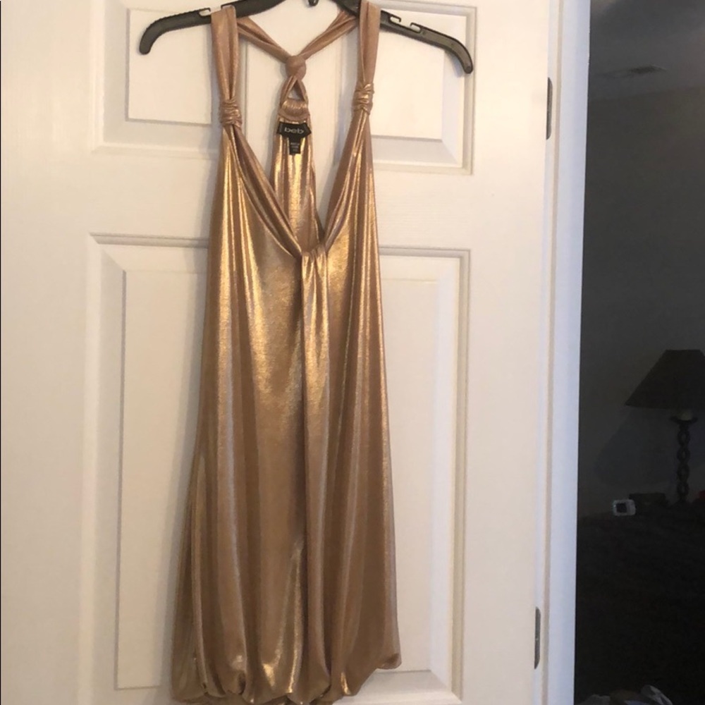 Bebe Gold cocktail dress